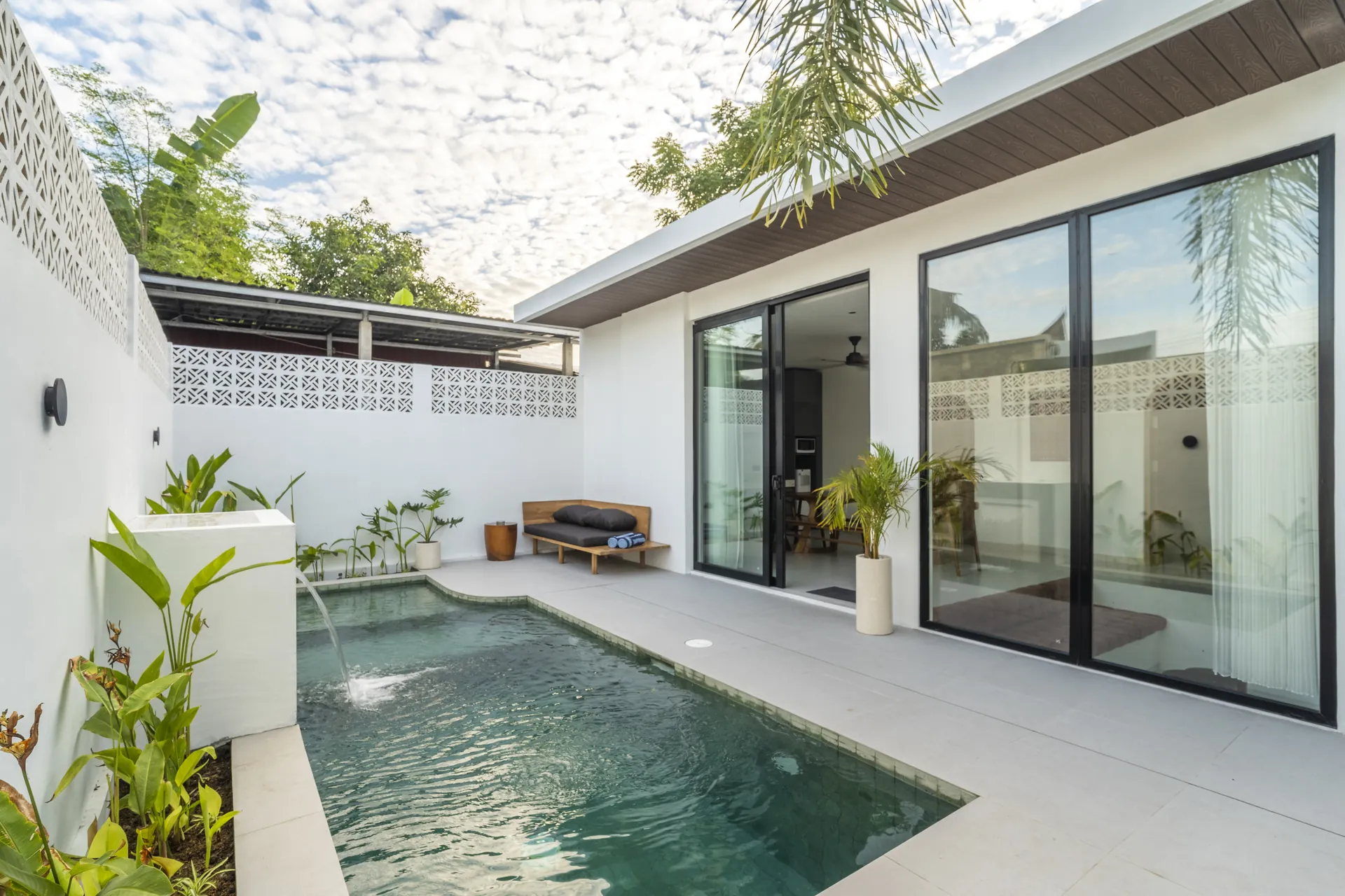 Private pool courtyard of the Two-Bedroom Villa
